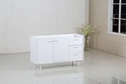 White simple design home kitchen dining room living room entryway storage shoes cabinet wooden side cabinet modern