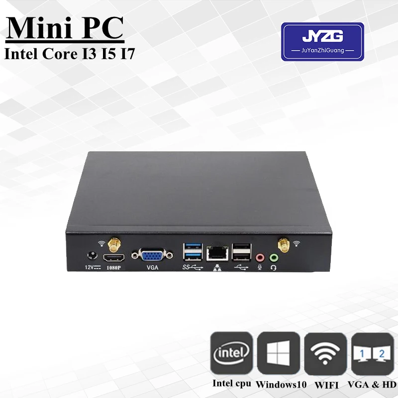 2018 VGA игровой мини-ПК i3 i5 i7 с 4 ГБ ОЗУ i5-4200U Android безвентиляторный 2 ethernet все в одном ПК для Windows 10