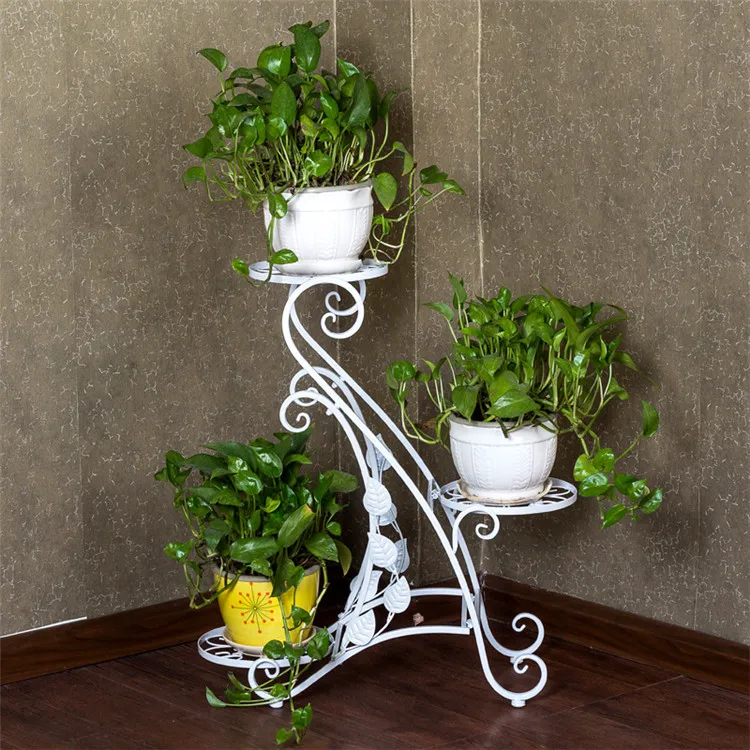 H903-1 современные дома/сад использования 3 слоя металла РП цветочный горшок стойку