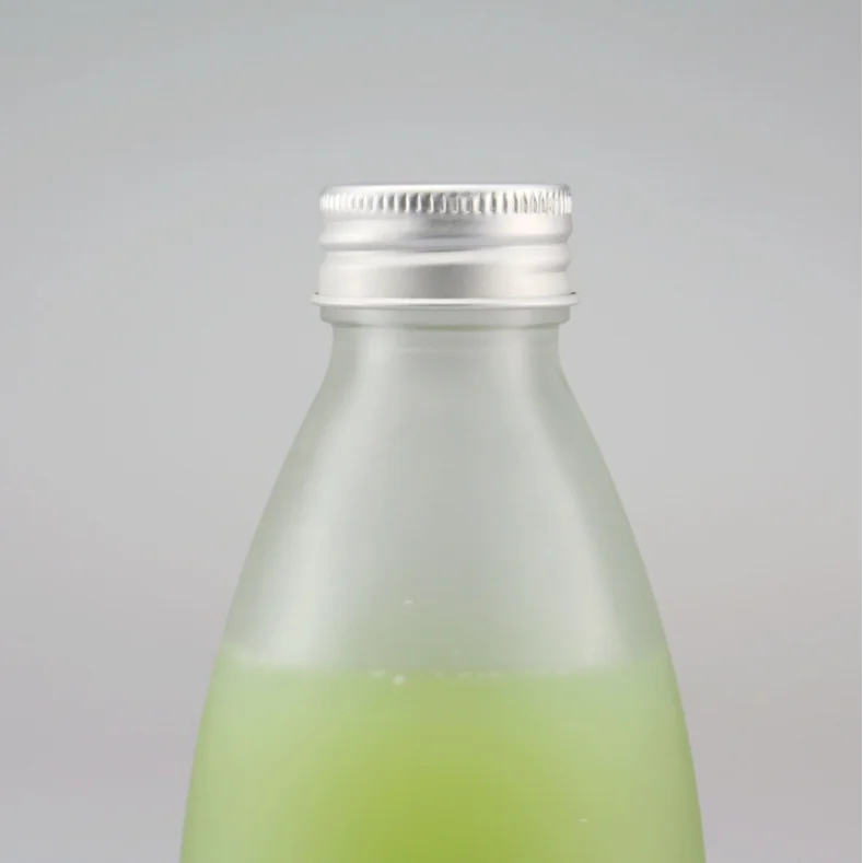 High quality 2oz 8oz 200ml 250ml transparent frosted Coffee Milk Tea glass juice bottles with screw cap