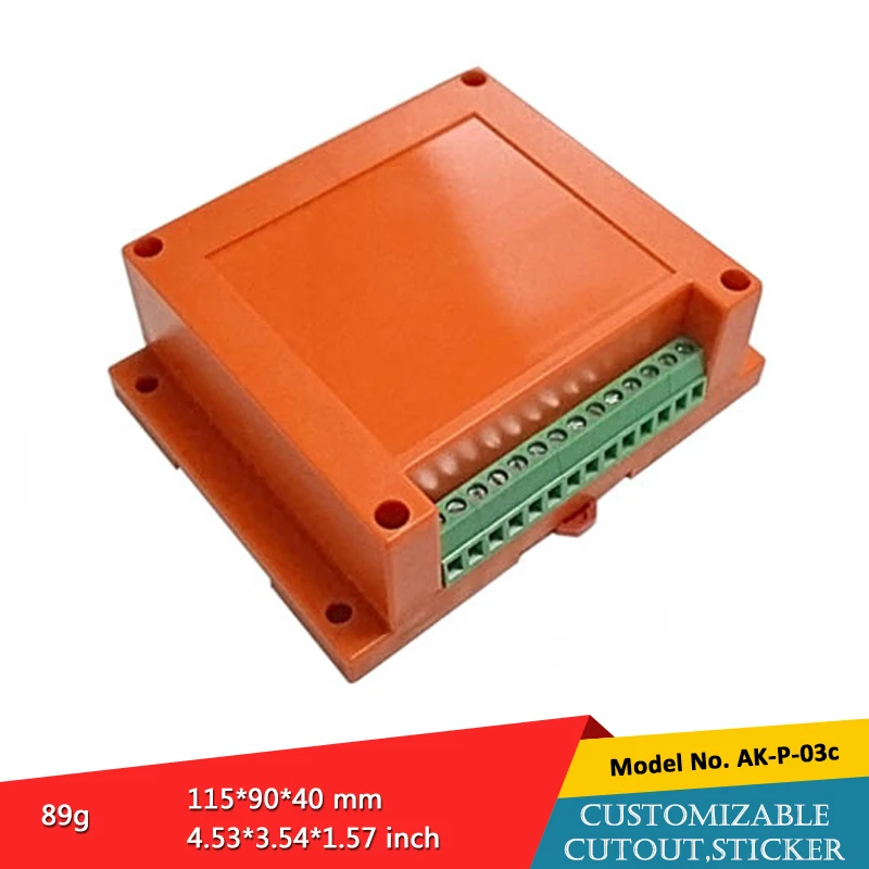 Plastic din rail enclosure custom PLC enclosure with terminal for temperature control system