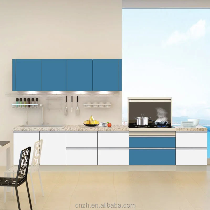 Algeria Apartment project custom wood laminate fiber kitchen cabinets