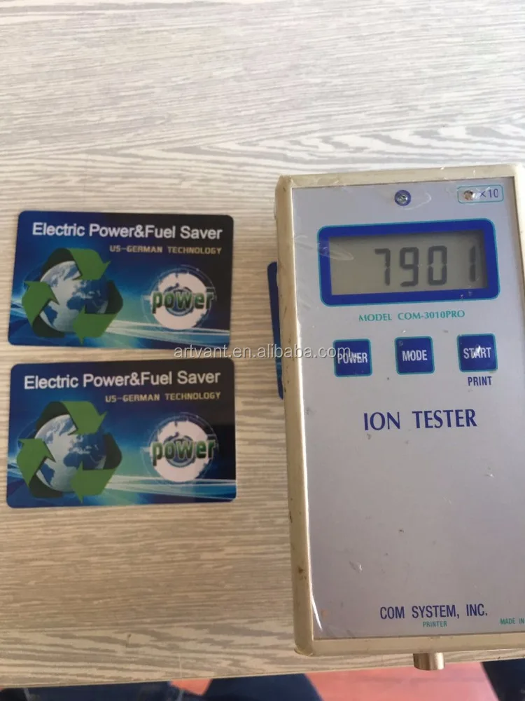Negative Ion Energy Card With 8000CC Electric Power & Fuel Saver Card