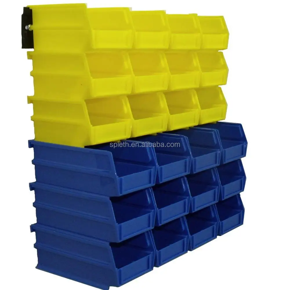 Plastic Rack Wall Mounted Box Storage Organizer Rack Garage Tools Bin