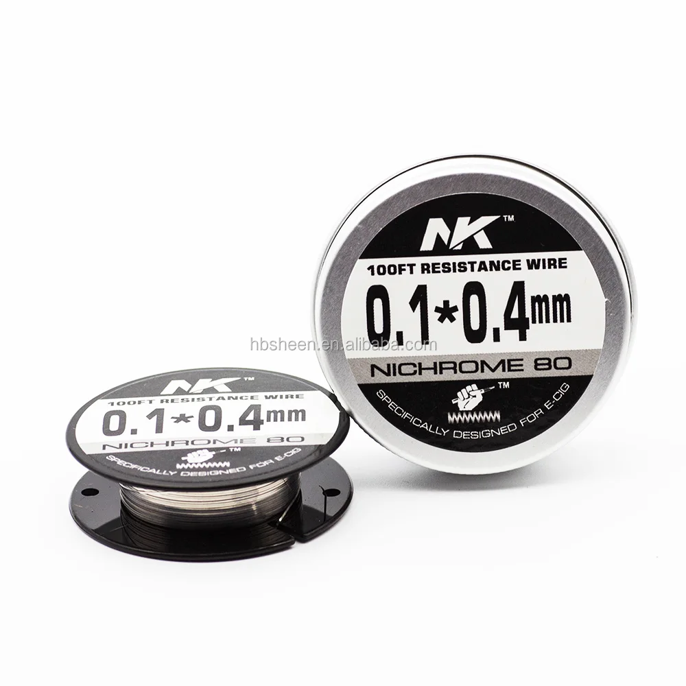 Sheen NK best nichrome Ni 80 heating resistance wire 100ft flat ribbon electric wire for premade coil vape