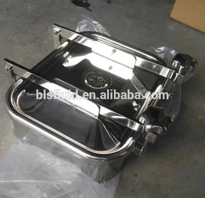 Food Grade Stainless Steel SS304 SS316l Tank Hatch Sanitary 400mm Round Manhole Cover