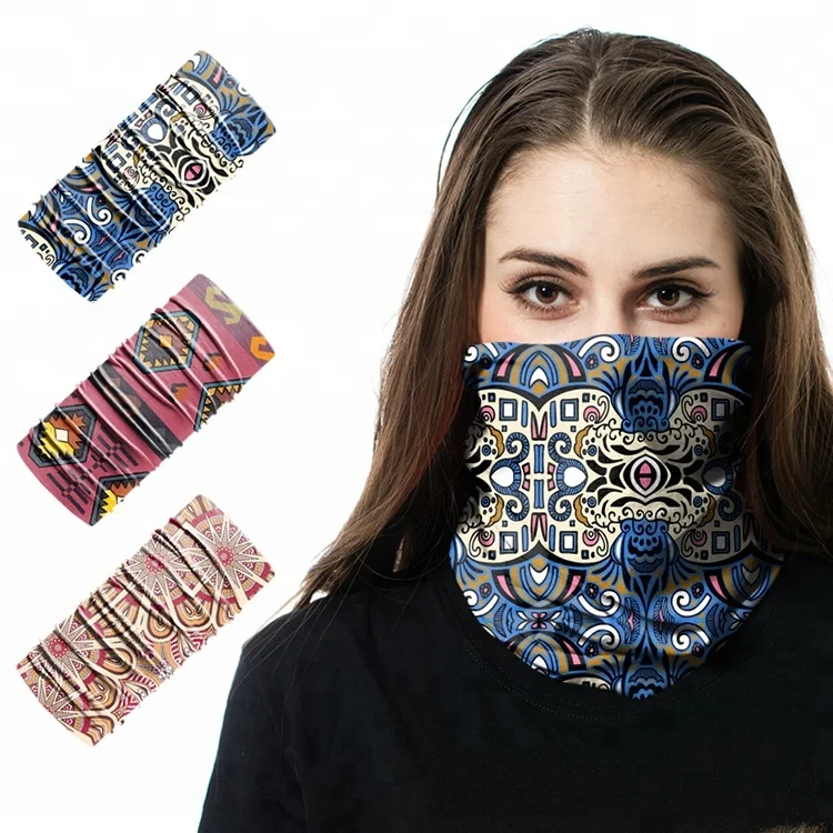 High Elastic Bandanas Headwear Custom Logo Printed Multifunctional Headwear Gaiter Neck