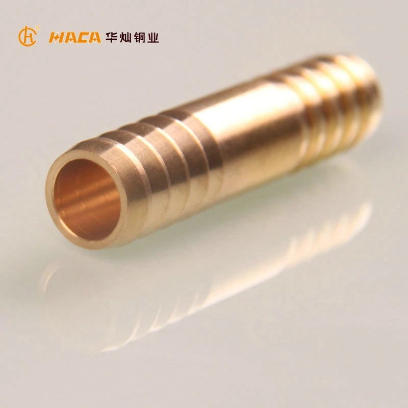 HC1018 Muti-specification Brass Rubber Tube Connector Hose Barb Straight Coupler