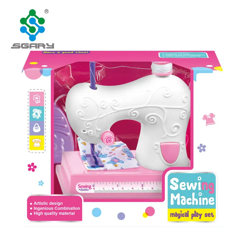 Kids pretend magical play set BO sewing machine toy with light