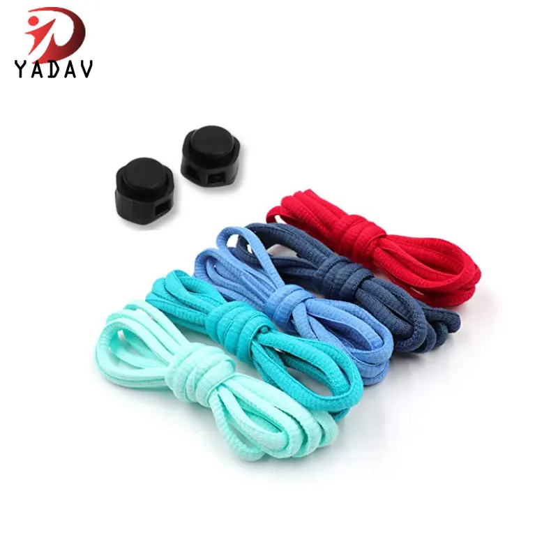 hot sell Rubber Slip Sneaker Crazy Elastic No Tie Colorful Shoe Laces For Running sport