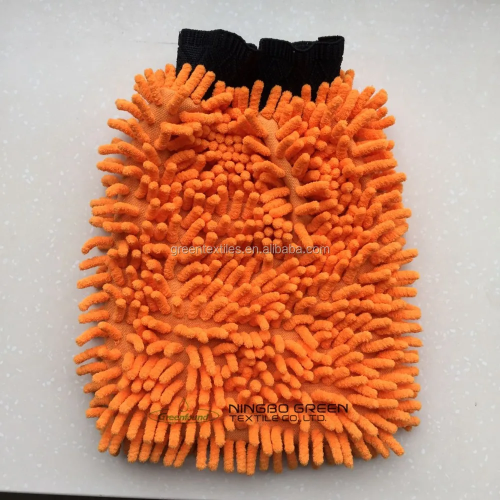 Microfiber Auto Cleaning Mitt Car wash mitt Chenille in Different Size