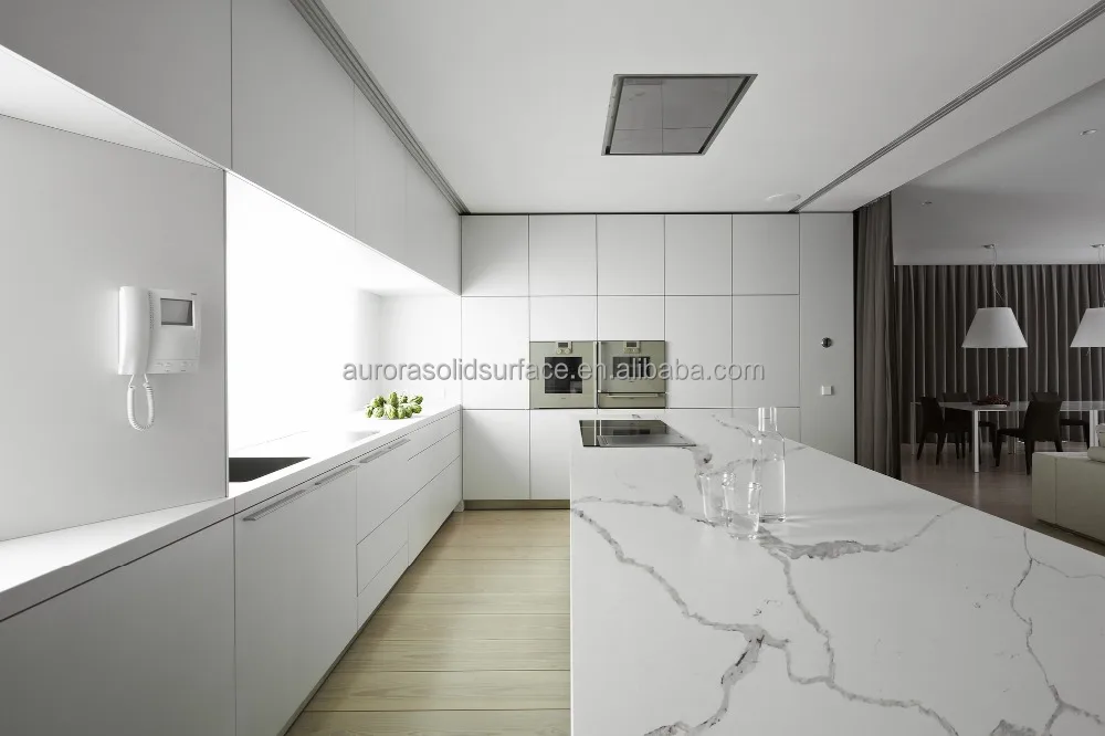 
2017 Calacatta Color Quartz Stone For Countertops/Thin Quartz Slabs 