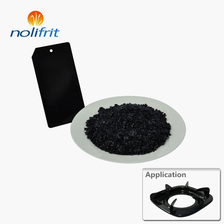 Black powder coating heat resistant oxides pigments for vitreous enamel
