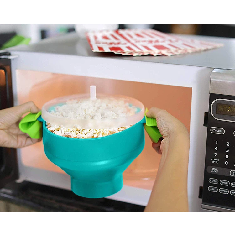 
BPA Free Food Grade Silicone Collapsible Microwave Popcorn Popper Silicone Popcorn Maker Bowl 