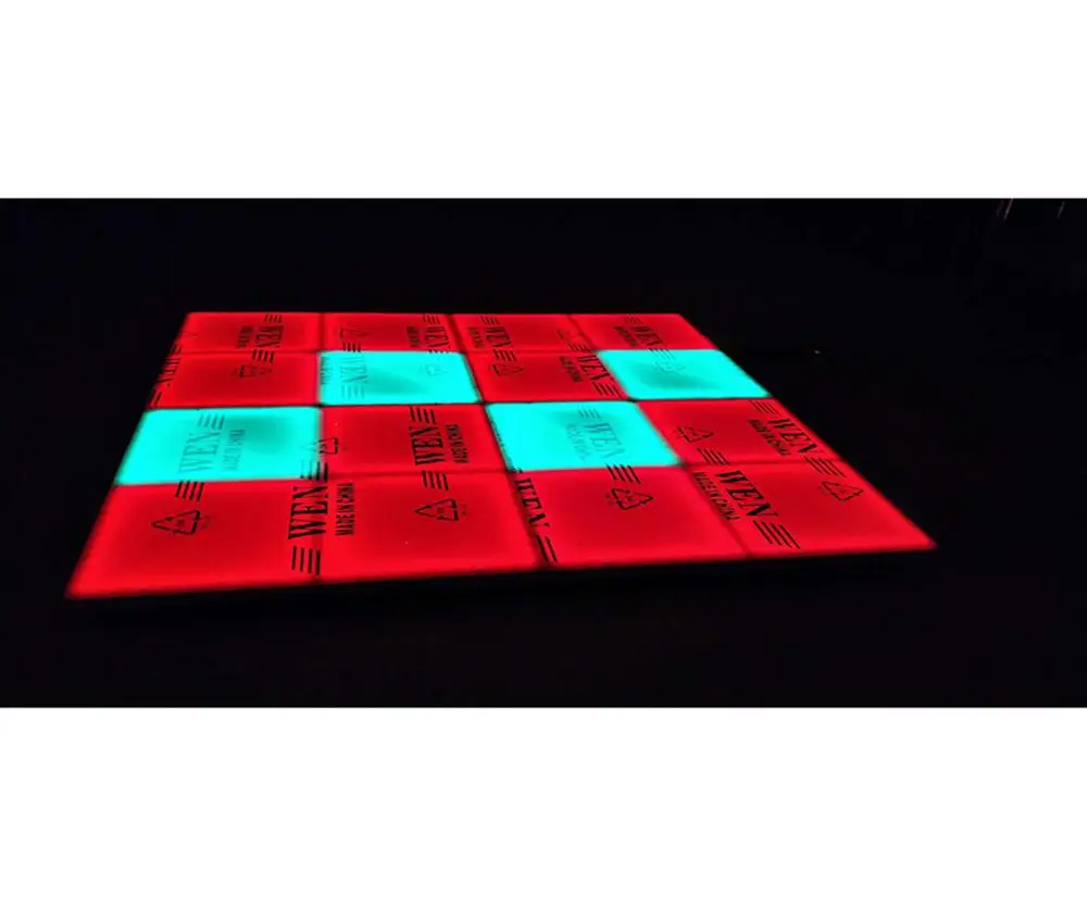Interactive RGB dance floor with RGB lights for romantic wedding decoration