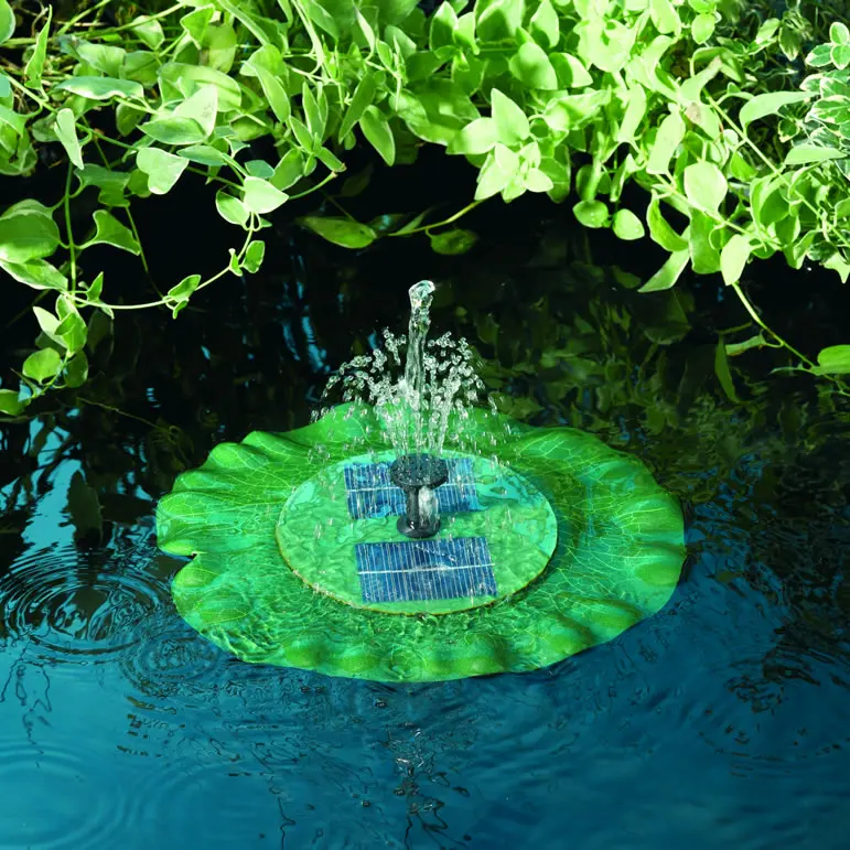 
JOVTOP friendly Lotus Leaf Solar Powered Fountain Green Lotus Leaf fountain solar Outdoor Decoration for Birdbath, Garden 