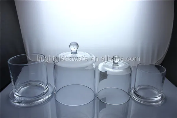 2020 Best sale scented glass jar candle with glass cover