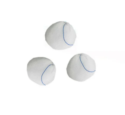 Disposable absorbent medical gauze ball