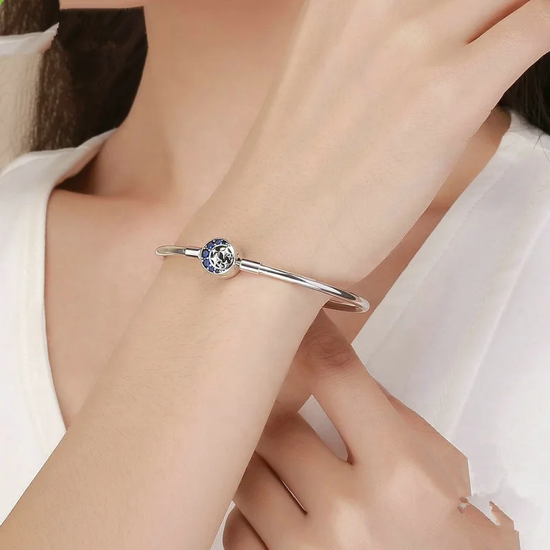 Fashion 925 Sterling Silver Bangle Bracelet