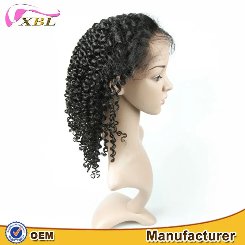 100% raw virgin human hair fashionable style high quality factory wholesale price Deep wave and Curly full lace wig