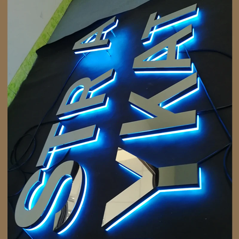 Outdoor advertising big channel rgb changeable led letters 3d sign /used lighted sign letters