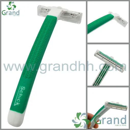 Disposable Schick razor PP and Rubber handle hotel travel airline bathroom razor Schick Brand