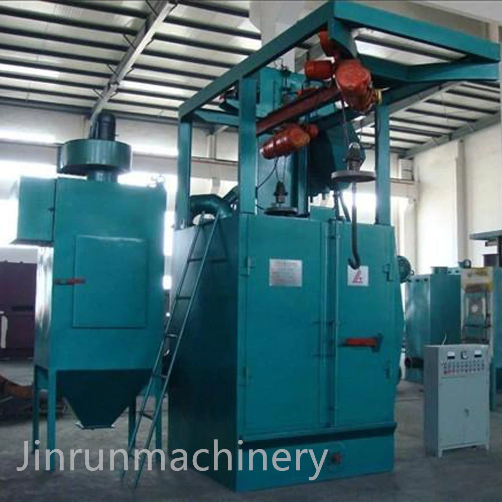 Single and double hooks shot blasting machine, hook type shot blaster