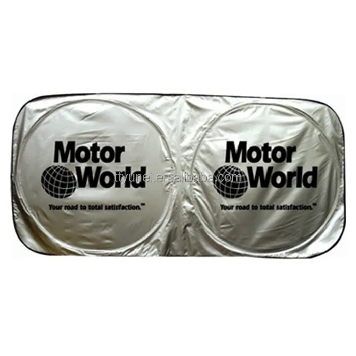 Top selling front car sunshade 240T polyester with silver coating park shade