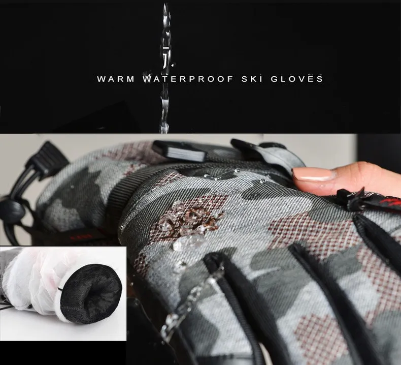 Bset Sell High Quality Ski Gloves Waterproof Windproof Warmest Winter Snow Snowboard Snowmobile for