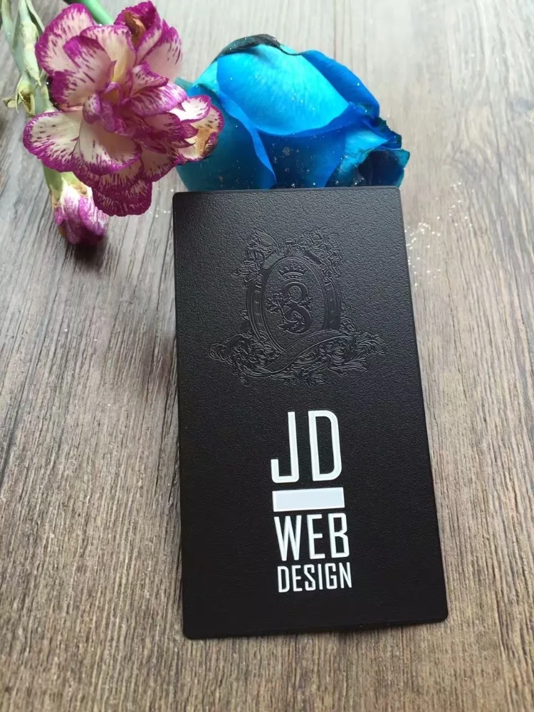 rose gold metal business card
