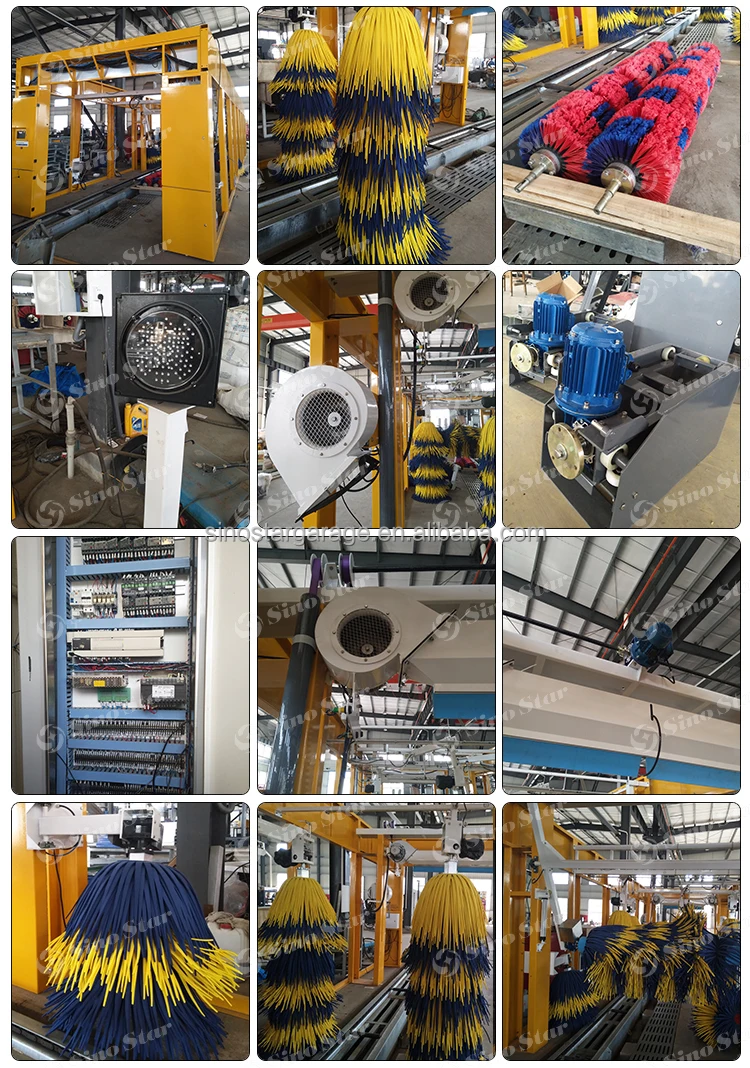 SINOSTAR China automatic brush tunnel type car wash machine price / car washing equipment system for sale A6-G