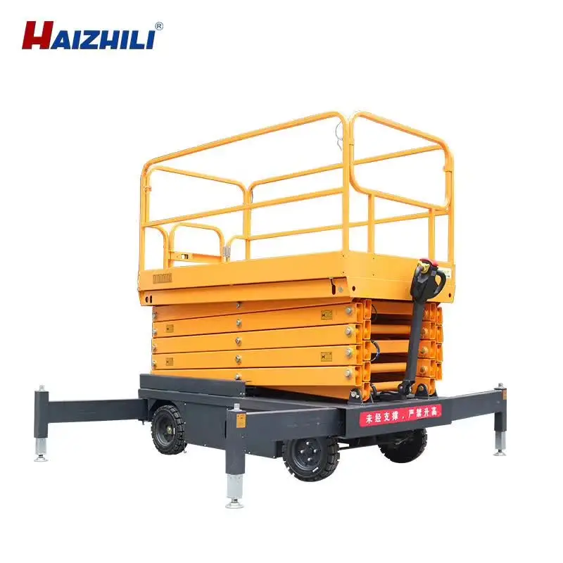 HaizhiLi Handling Equipment 6-16m Hydraulic electric powered scissor lift platform