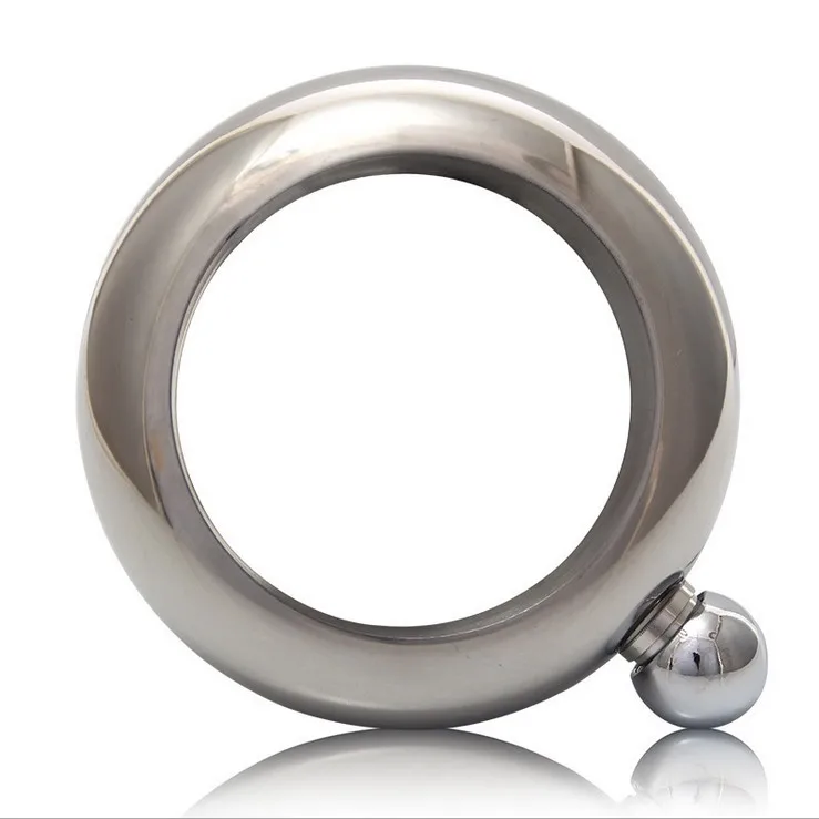 Плоская фляжка из нержавеющей стали с герметичной крышкой, цветная вакуумная фляжка для спирта, 3,5 унций