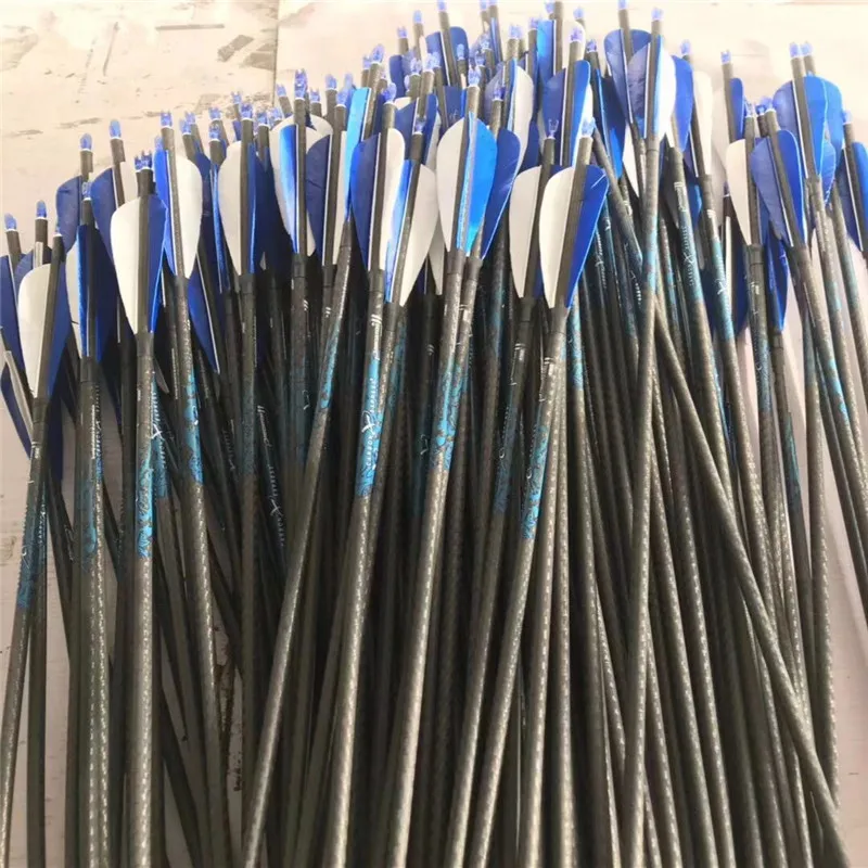 Wooden arrow  carbon fiber shaft bow and arrow for sales