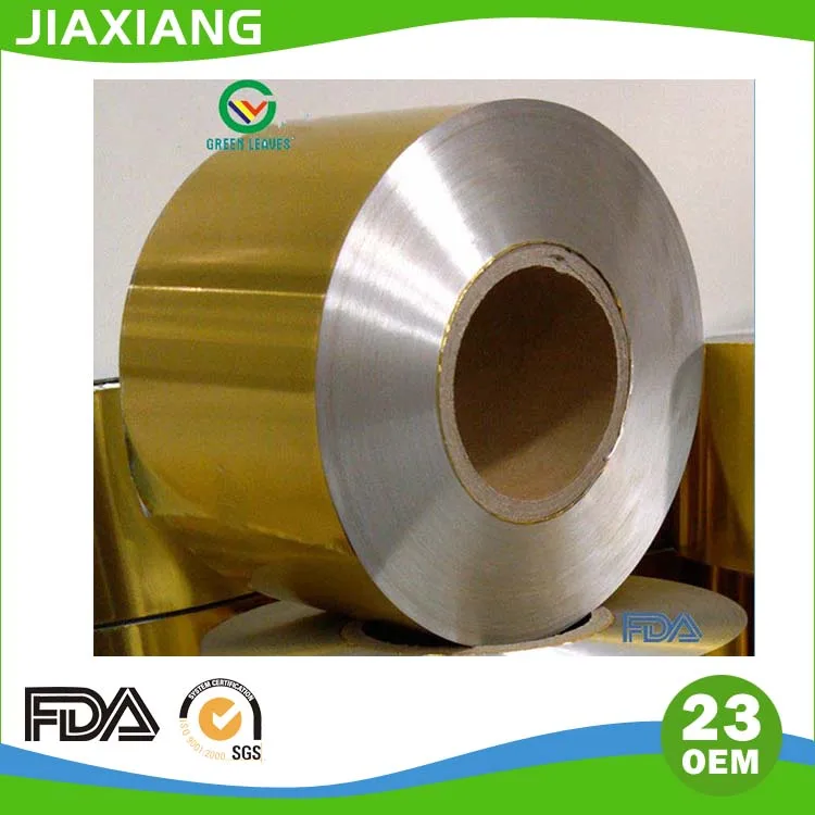 gold aluminum foil for coin chocolate wrapper