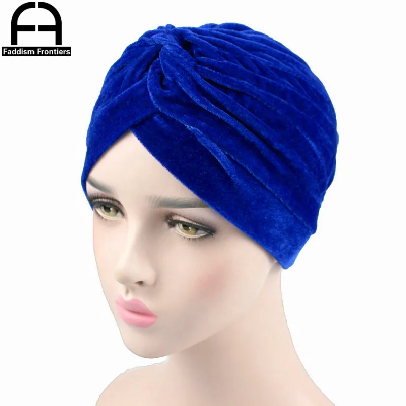 Women Velvet Turban Chemo Cap Turbante Hat