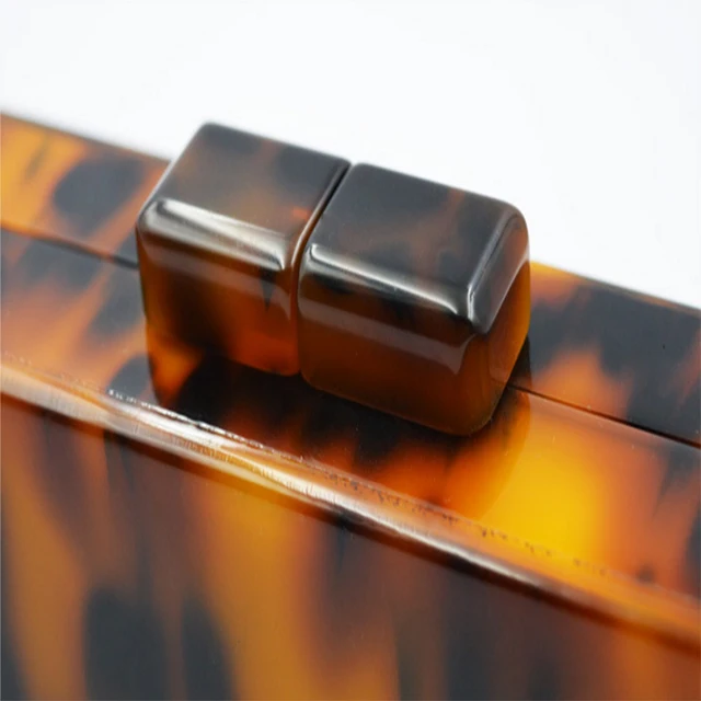 Оптовая продажа, элегантный прозрачный акриловый кошелек, клатч, вечерняя сумка-клатч с леопардовым принтом