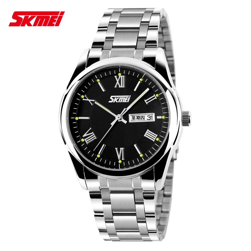 2017 Elegant Branded Watches For Men Luxury Stainless Steel Business Wear From Skmei