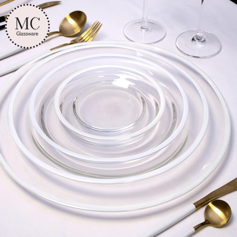 Tableware glass charger wedding party plates