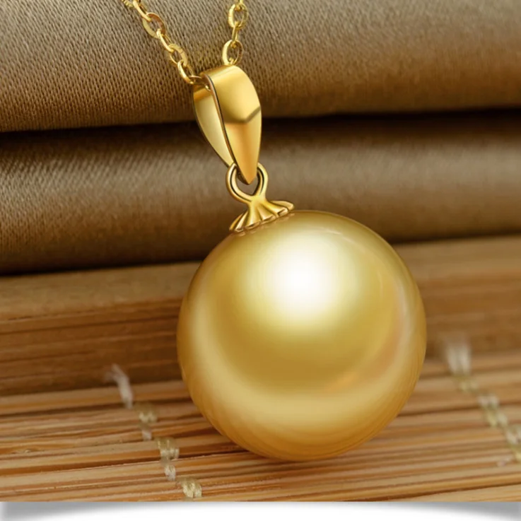 PZ34 10-11mm 18K gold seawater south sea pearl gold jewelry