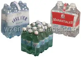 prelaminated adhesive carry handle for bottled mineral water