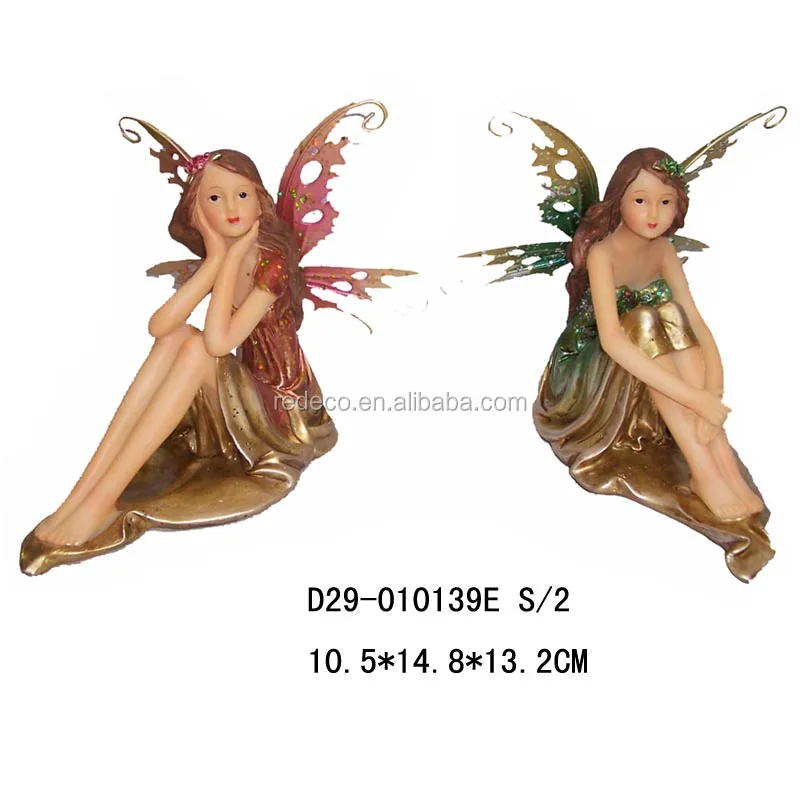 Miniature angel figurine western angel figurine resin wing angel figurine