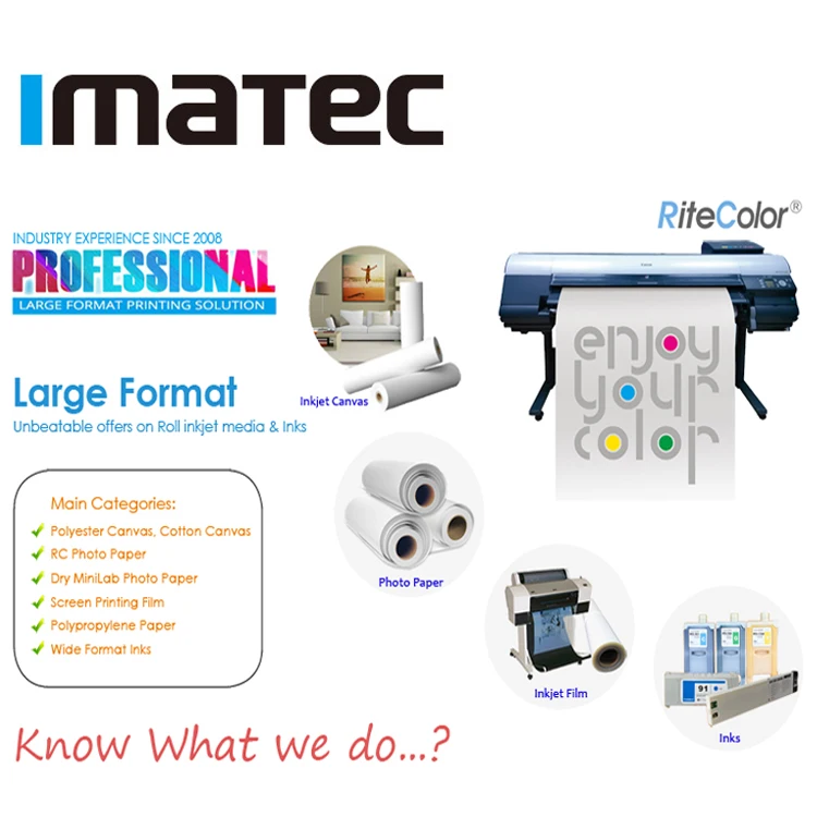 Professional digital RC inkjet glossy luster microporous photo paper