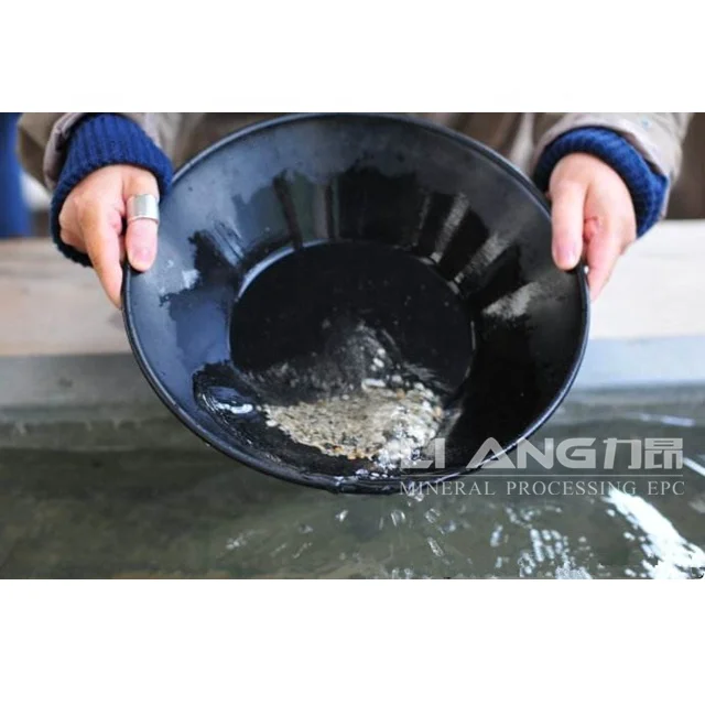 Popular plastic gold pan with dual riffles for alluvial diamond mineral mining