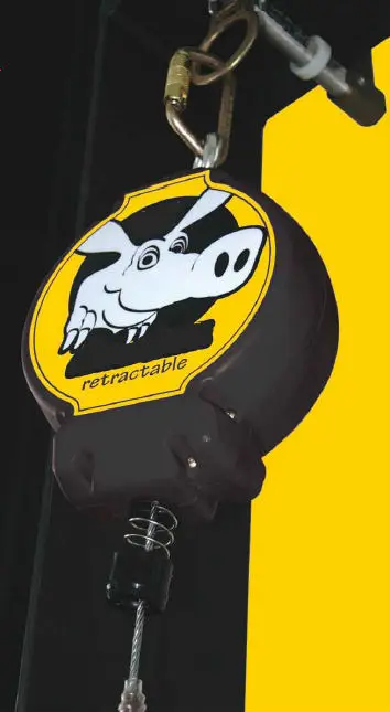 Industrial wire rope retractable safety lifeline