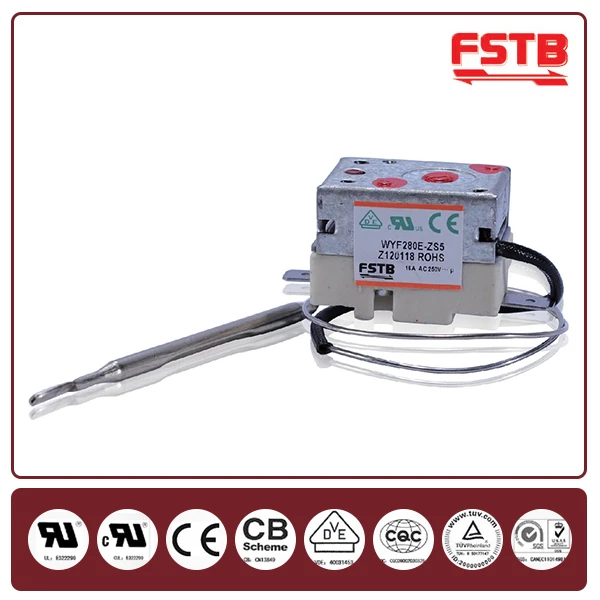 16A/32A/50A Liquid Capillary Thermostat For Water Heater Thermostat Liquid Expansion Thermostat