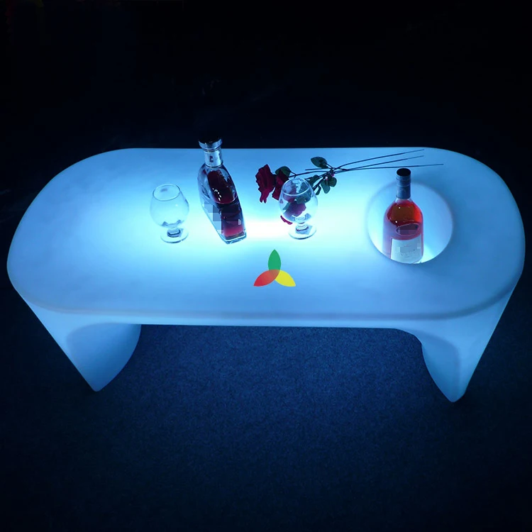 Luxury Plastic Led Bar Table With Ice Bucket Eventy Party Table