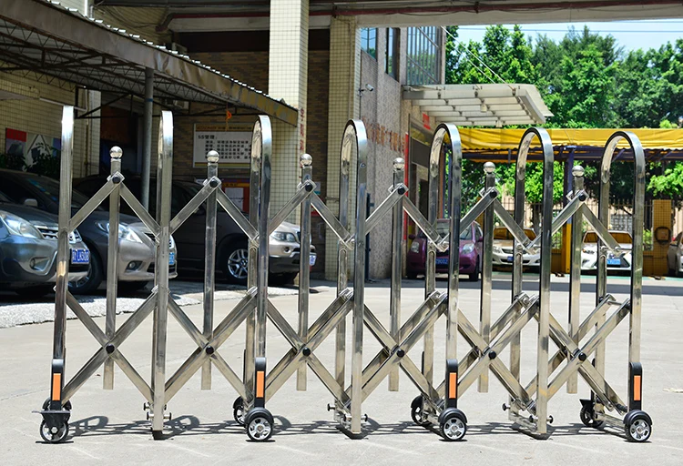 CXHA Строительная безопасная металлическая передвижная Баррикада длиной под заказ, расширяемая дорожная Баррикада из нержавеющей стали