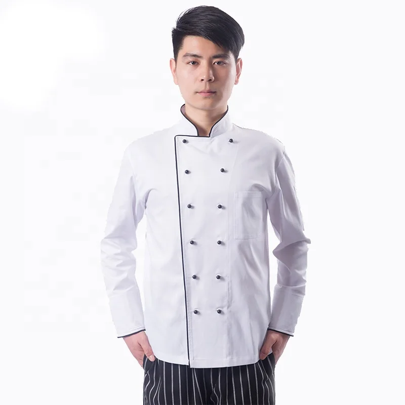 Uniforms restaurant manager waiter coat with for cooking hat custom black chef uniform design