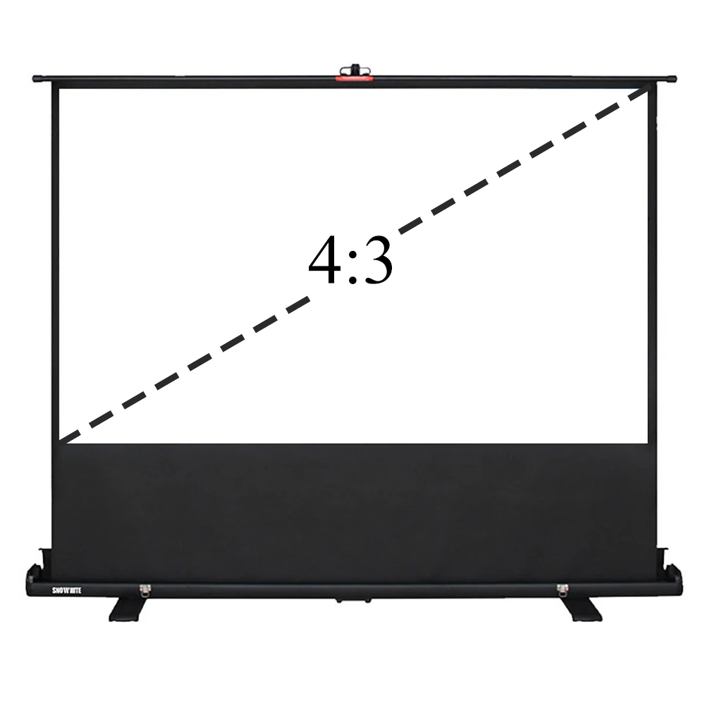 60 дюймов 4:3 напольный проекционный экран/портативный напольный экран проектора